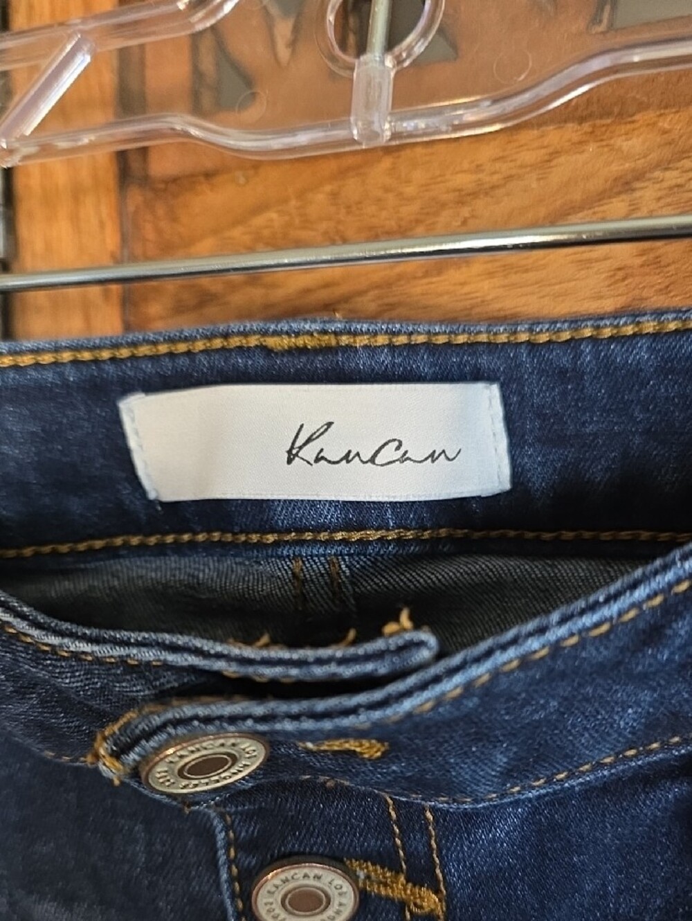 KanCan Dark Blue High-Rise Skinny Jeans with Button-Fly - Picture 2 of 7